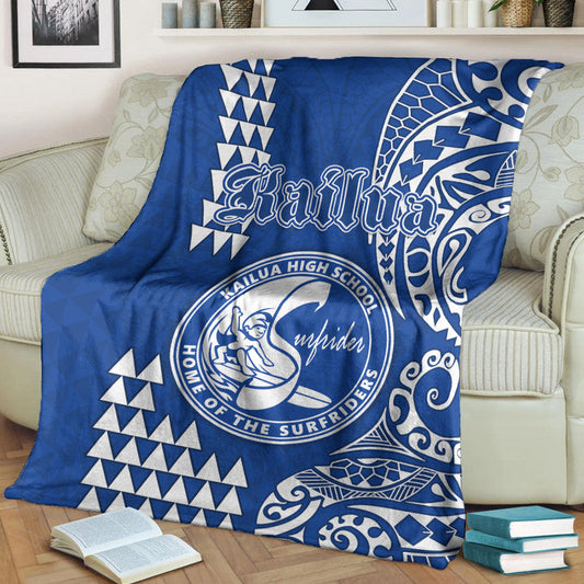 Hawaii Kailua High School Premium Blanket Tribal Kakau