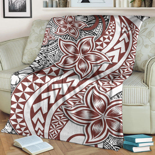 Traditional Polynesian Tribal Tattoo Retro Premium Blanket