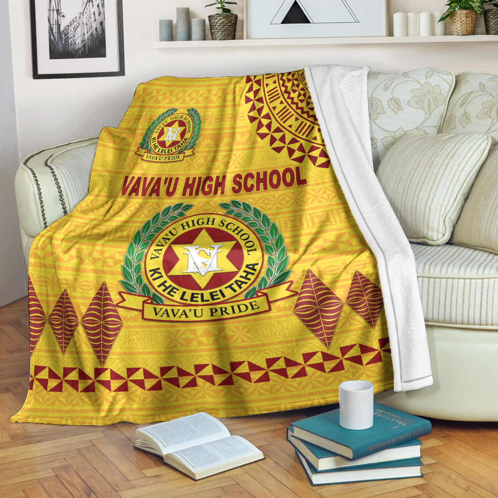 Tonga Vava'u High School Premium Blanket Simple Style Yellow