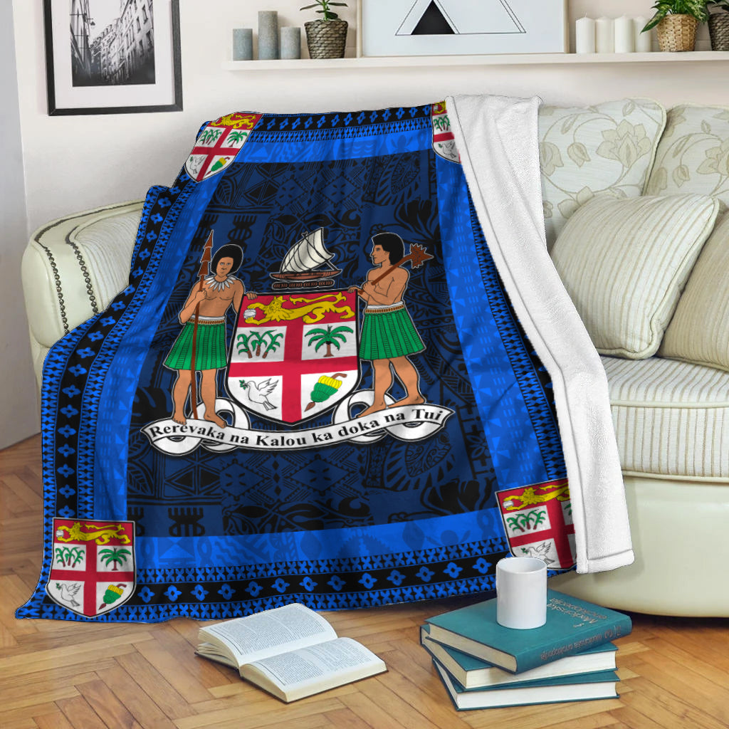Fiji Premium Blanket Blue And Black Style No.1