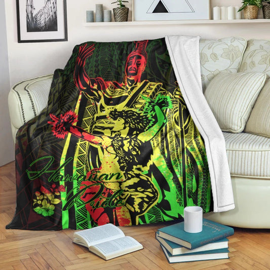 Hawaii Premium Blanket King Of Hawaii With Hawaiian Girls Reggae Version