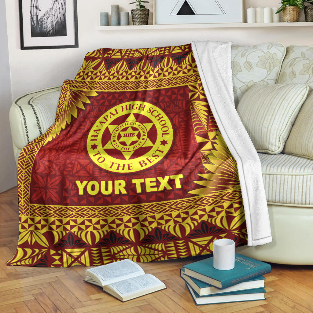 Custom Personalised Tonga Ha'apai High School Premium Blanket Simplified Version