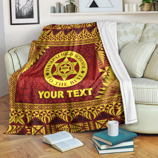 Custom Personalised Tonga Ha'apai High School Premium Blanket Simplified Version