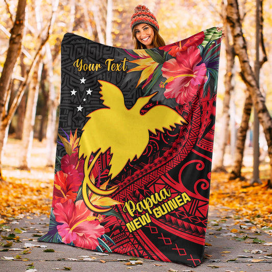 Custom Personalised Papua New Guinea Premium Blanket Bird of Paradise Ver.02