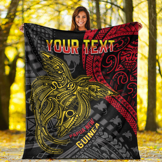 Custom Personalised Papua New Guinea Premium Blanket Raggiana Birds Of Paradise Happy 47th Independence Day