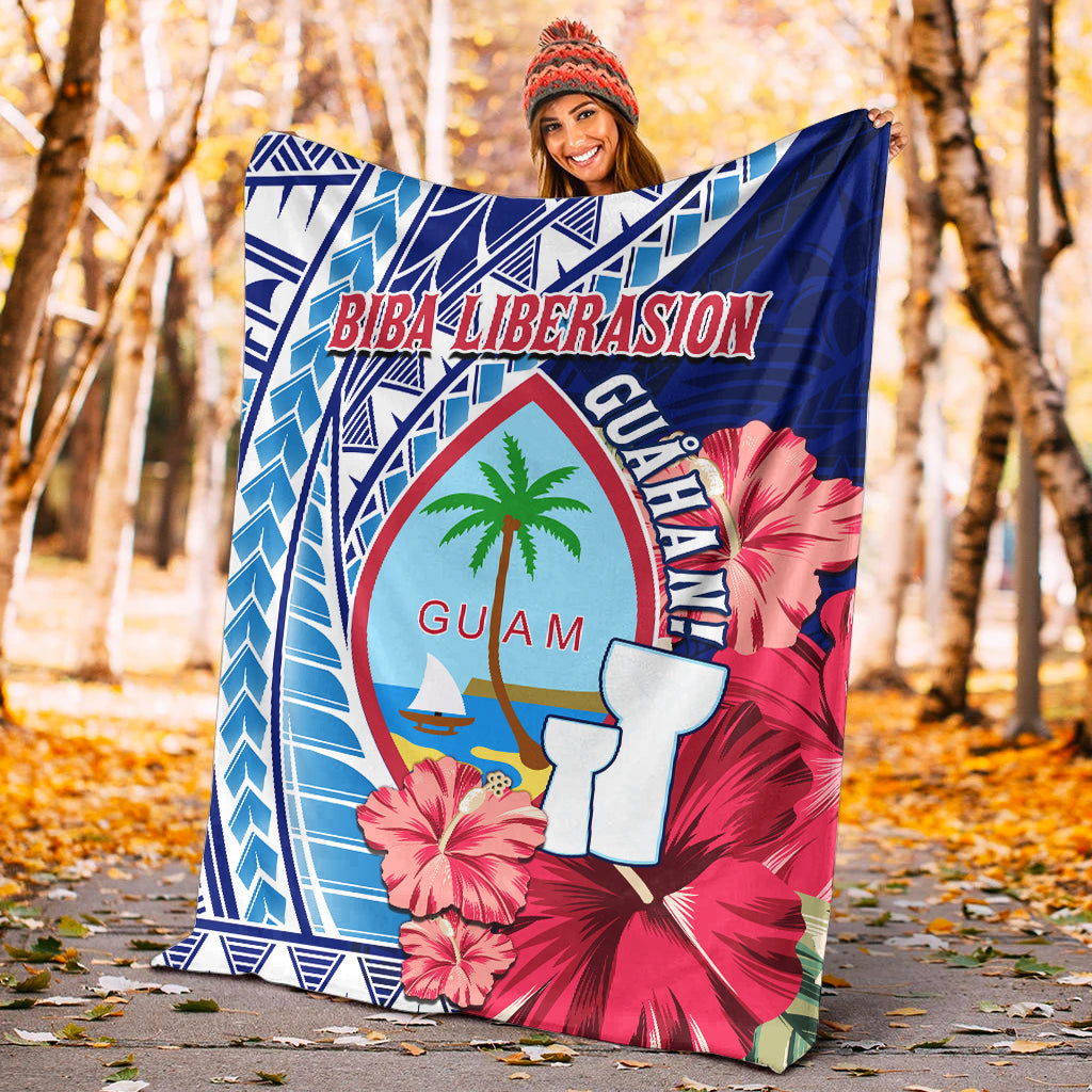 Guam Chamorro Premium Blanket Happy Liberation Day Latte Stone