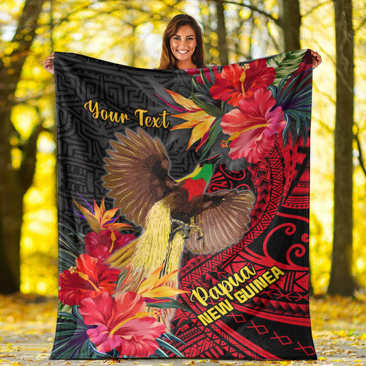 Custom Personalised Papua New Guinea Premium Blanket Bird of Paradise Ver.01
