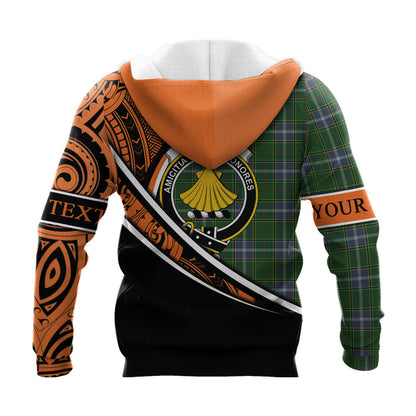 Printivon Pringle Knitted Hoodie Pattern Polynesian Custom Text