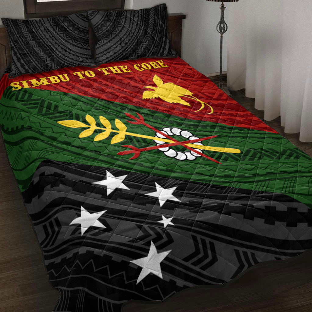 (Simbu To The Core) Papua New Guinea Simbu Quilt Bed Set Flag Vibes
