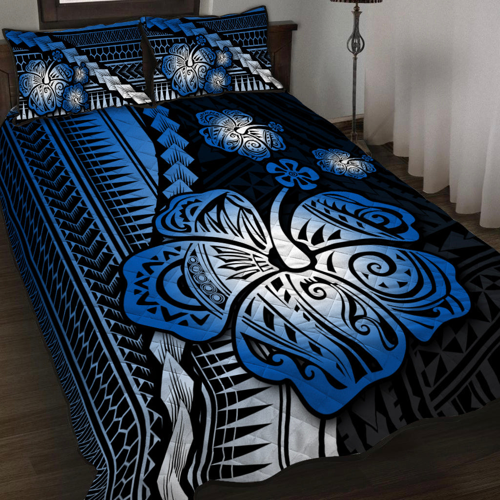 Polynesian Hibiscus Quilt Bed Set Hawaiian Style No.5