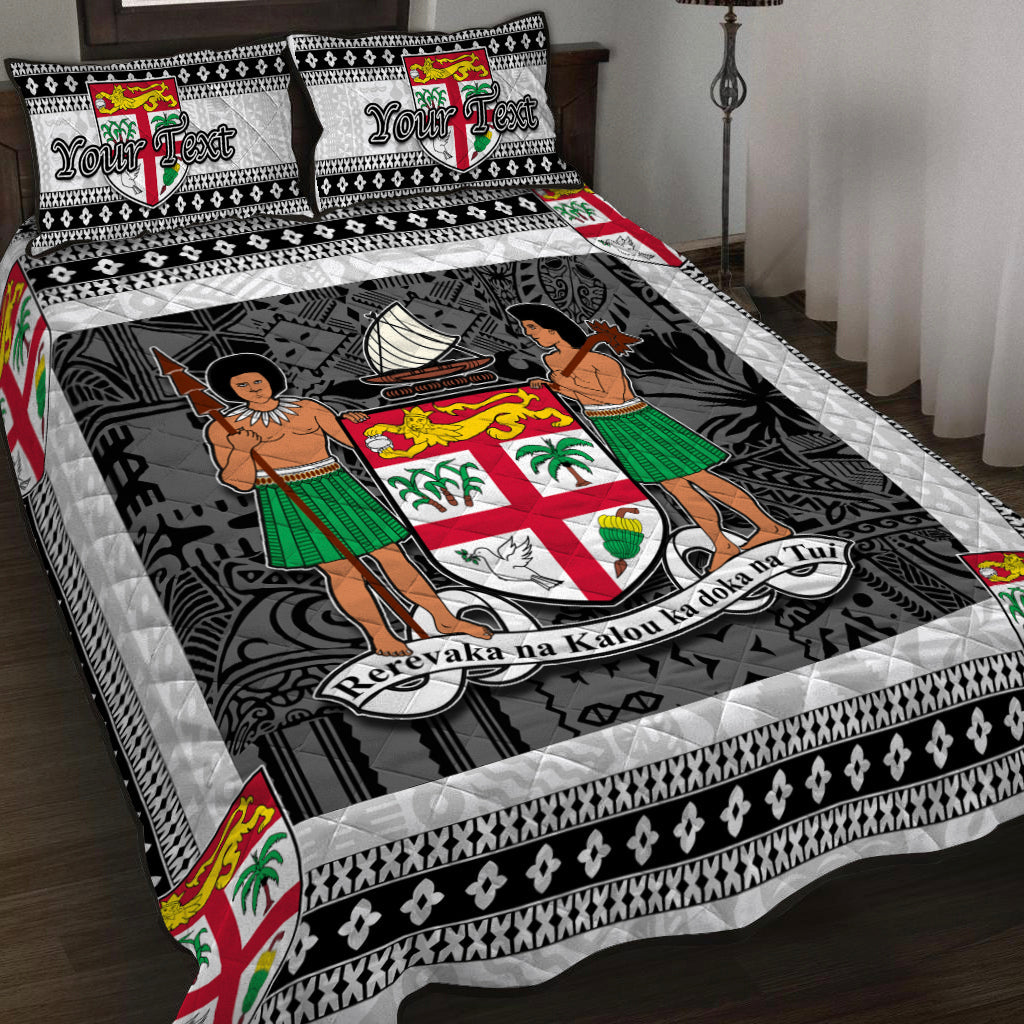 (Custom Personalised) Fiji Quilt Bed Set White Style No.1