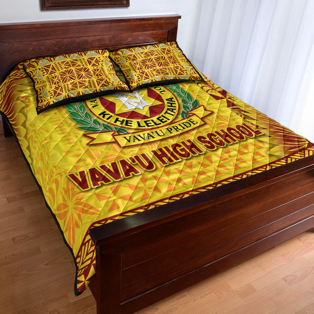 Tonga Vava'u High School Quilt Bed Set Simplified Version Gold
