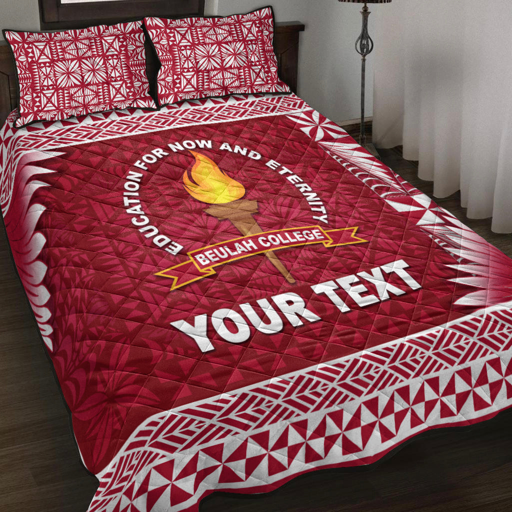 (Custom Personalised) Tonga Beulah College Quilt Bed Set Simplified Version