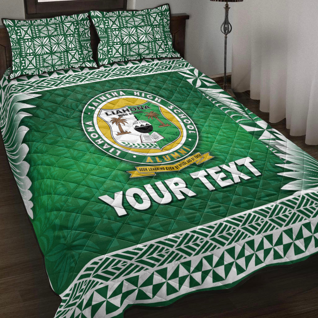 (Custom Personalised) Tonga Liahona High School Quilt Bed Set Simplified Version
