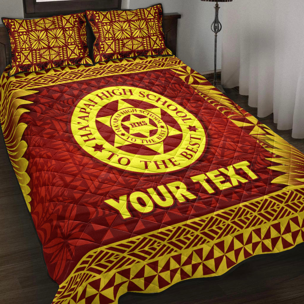 (Custom Personalised) Tonga Ha'apai High School Quilt Bed Set Simplified Version