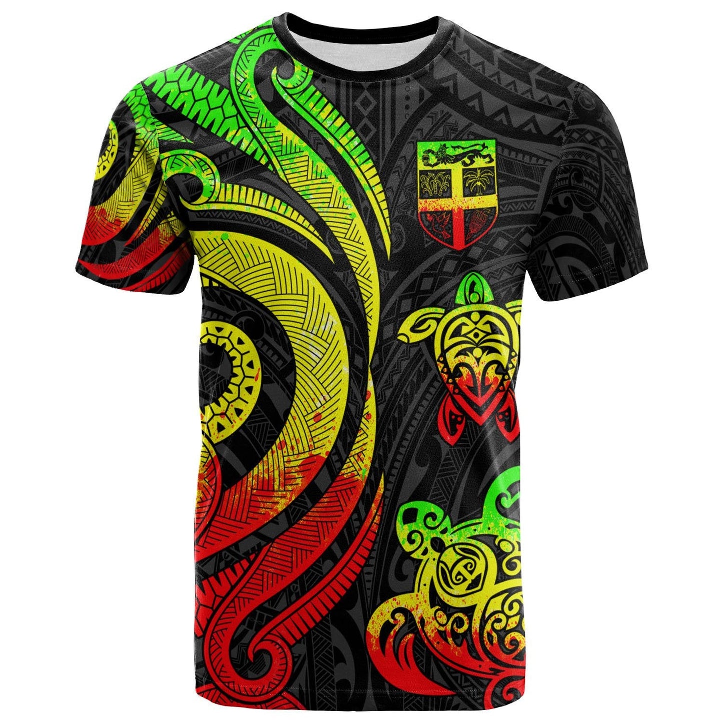 Fiji Polynesian T-Shirt - Reggae Tentacle Turtle