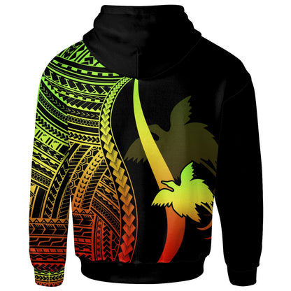 Papua New Guinea Zip Up Hoodie Reggae Tentacle Tribal Pattern