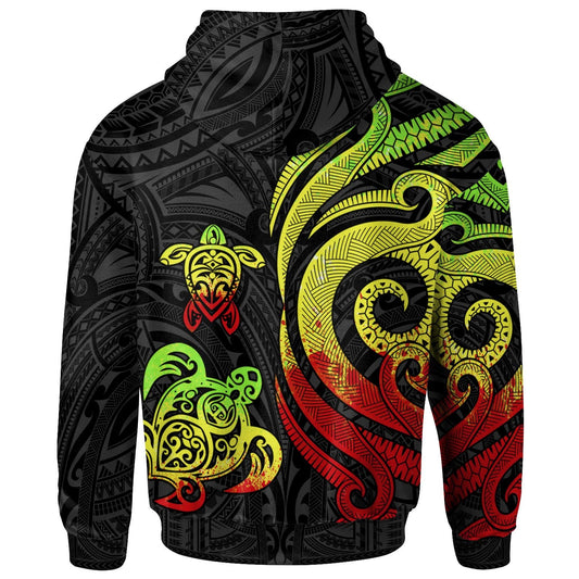 Guam Polynesian Hoodie Reggae Tentacle Turtle