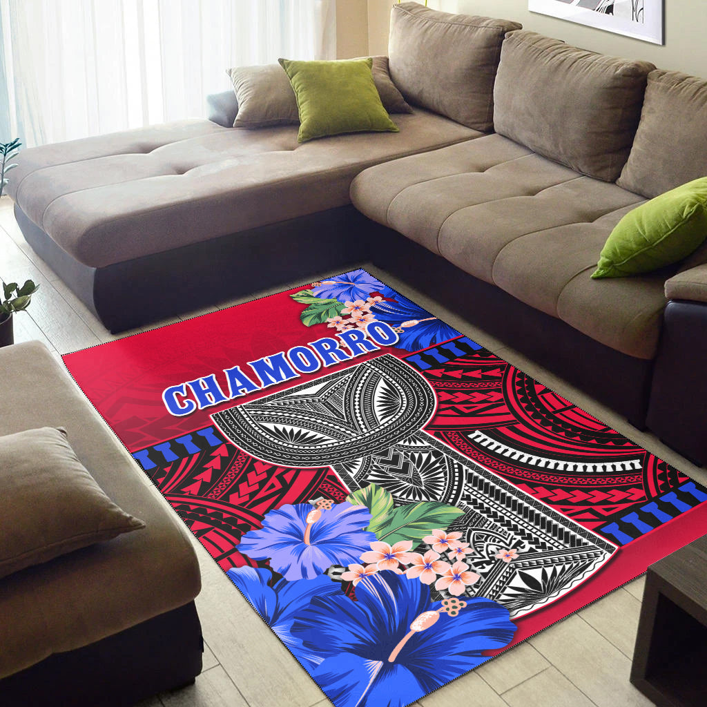 Guam Chamorro Area Rug Latte Stone Red Polynesian Haligi