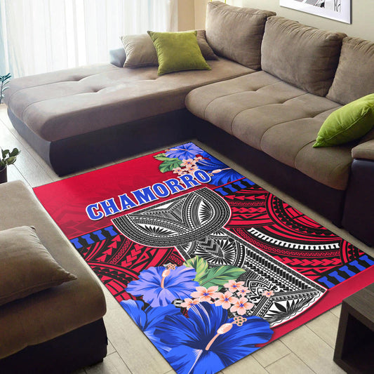 Guam Chamorro Area Rug Latte Stone Red Polynesian Haligi