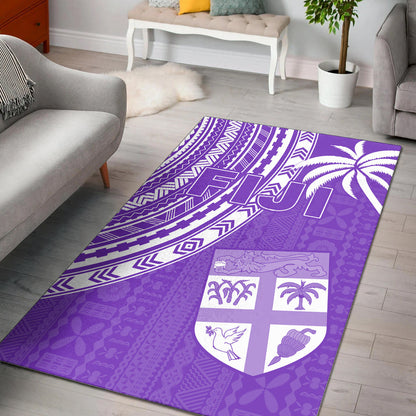 Fiji Rugby Sevens Area Rug Fijian 7s Tapa Polynesian Purple