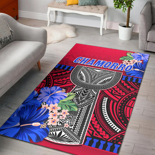 Guam Chamorro Area Rug Latte Stone Red Polynesian Haligi