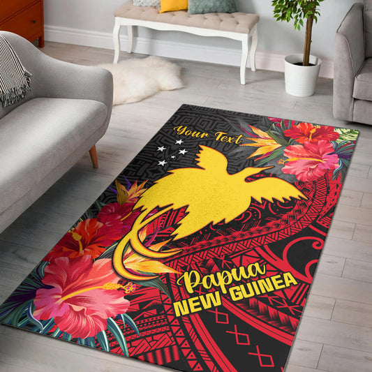 (Custom Personalised) Papua New Guinea Area Rug Bird of Paradise Ver.02
