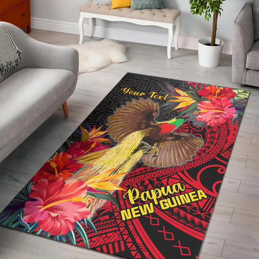 (Custom Personalised) Papua New Guinea Area Rug Bird of Paradise Ver.01