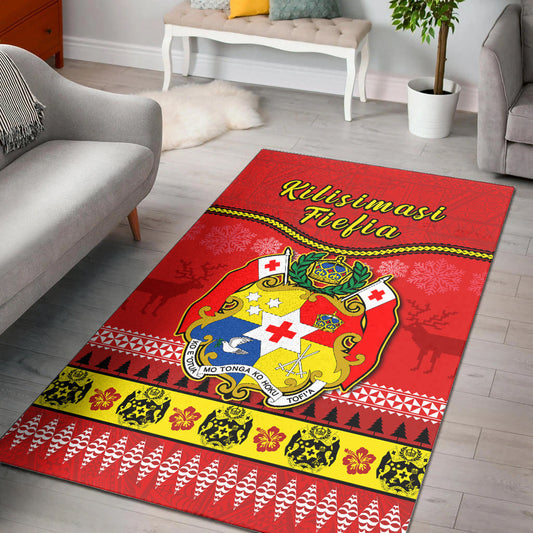 Tonga Christmas Area Rug Tongan Ngatu Kilisimasi Fiefia