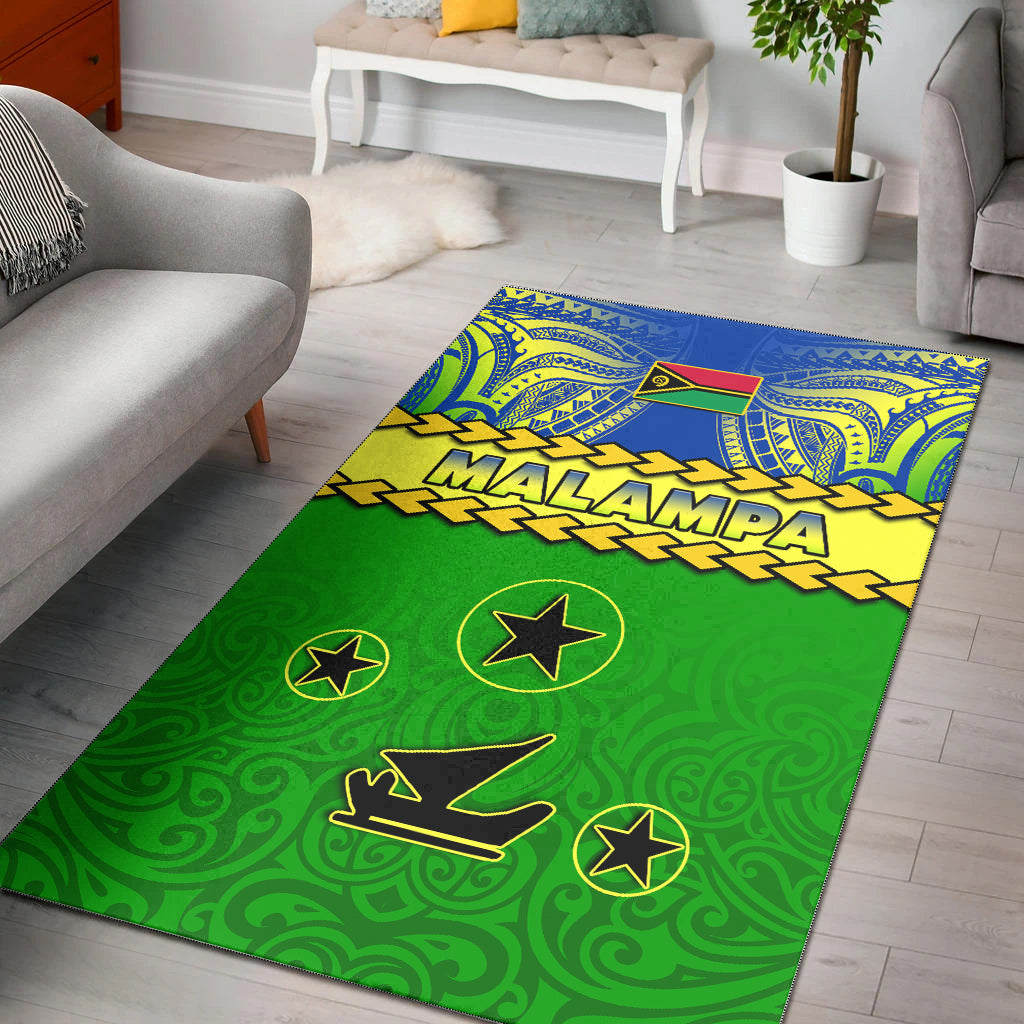 Malampa Province Area Rug Vanuatu Pig Tusk Polynesian Flag Style