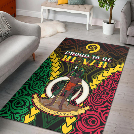 Vanuatu Indigenous Area Rug Proud To Be Ni Vanuatu Polynesian Pattern