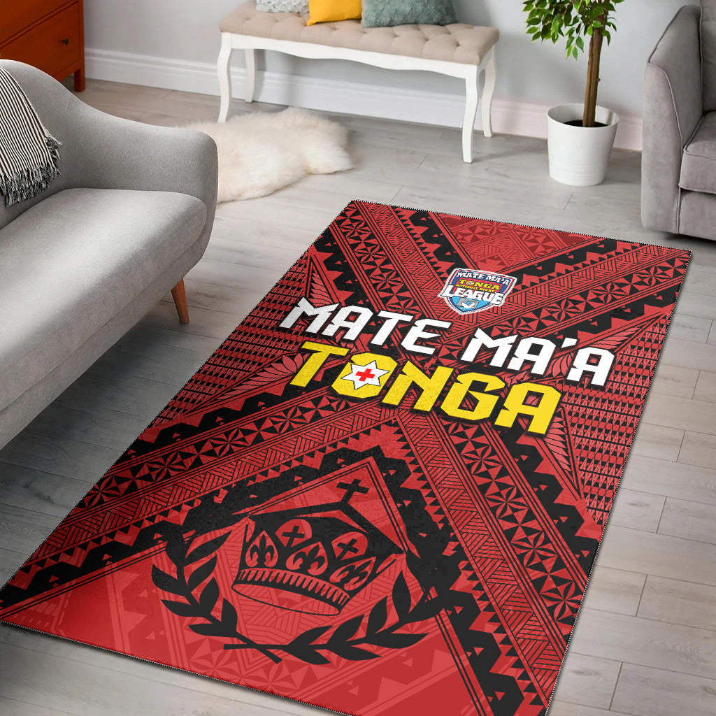 Tonga Rugby MMT Area Rug Ngatu Mate Maa Tonga Simple