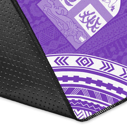 Fiji Rugby Sevens Area Rug Fijian 7s Tapa Polynesian Purple