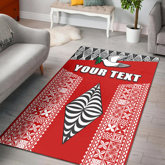 (Custom Personalised) Tonga Rugby Area Rug Mate Ma'a Tonga
