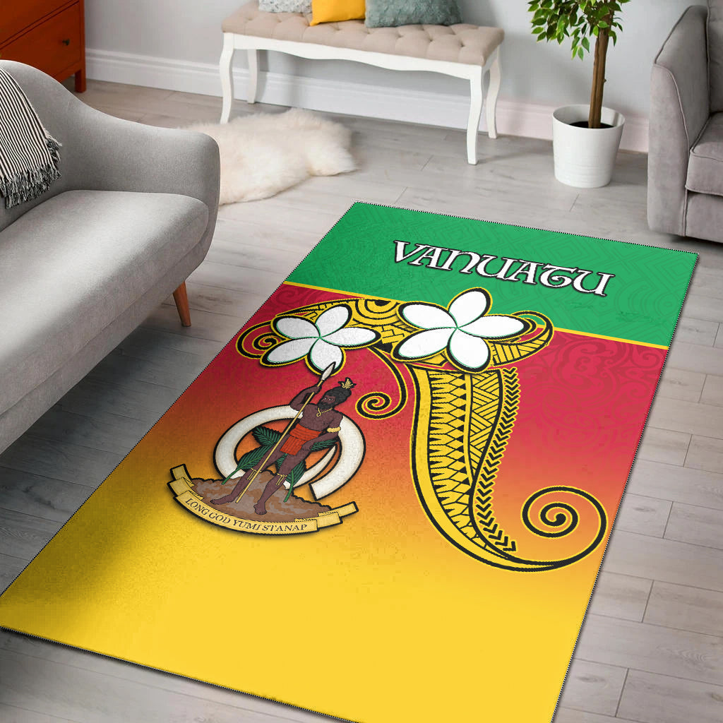 Vanuatu Novelty Area Rug Frangipani Tropical Spa Flower