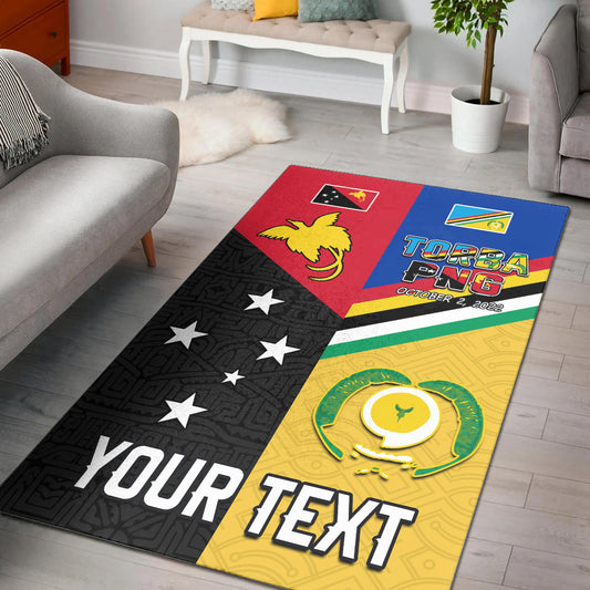 (Custom Personalised) Torba PNG Day Area Rug 2022 Simple Polynesia