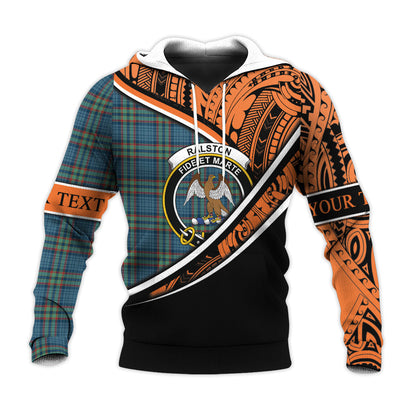 Printivon Ralston Knitted Hoodie Pattern Polynesian Custom Text