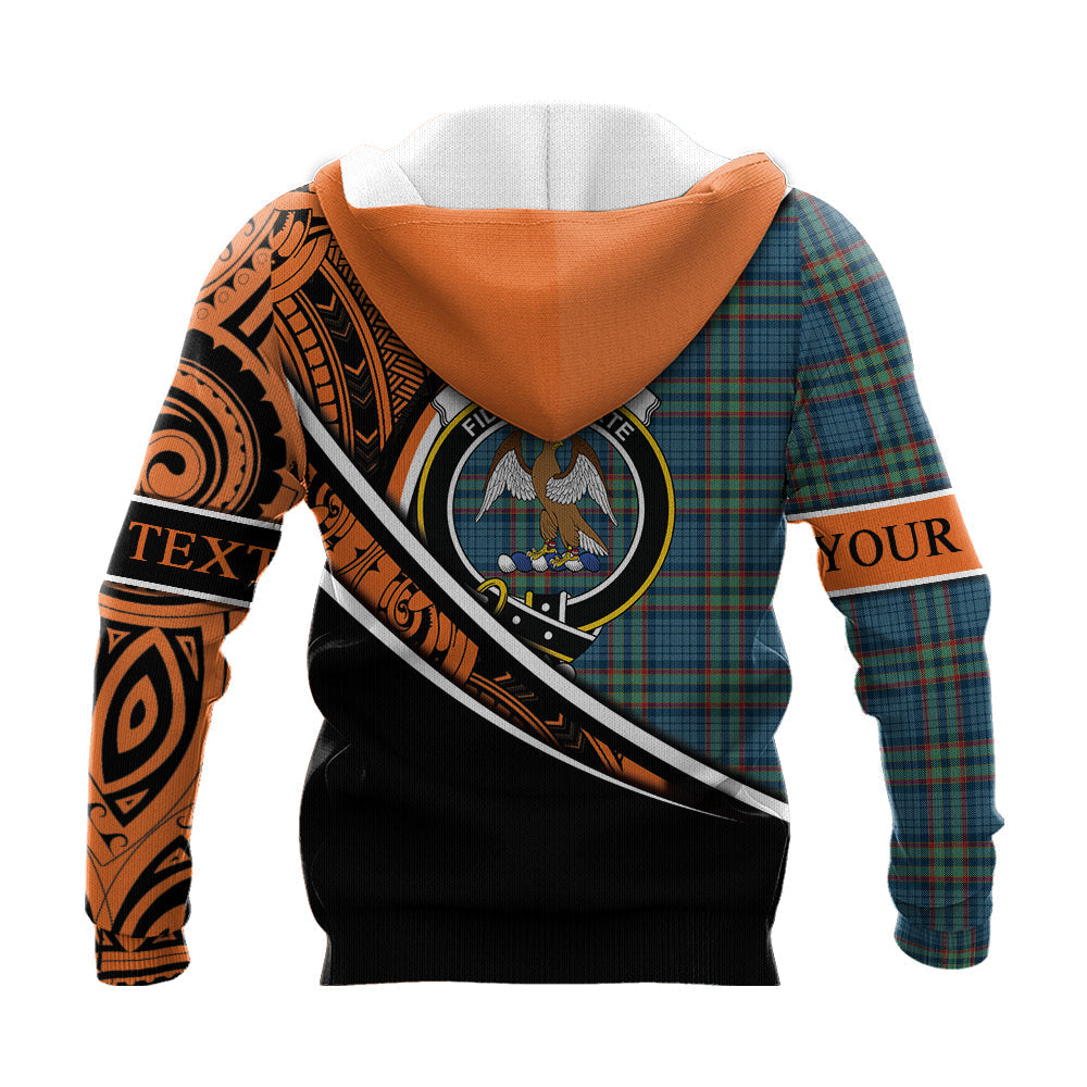 Printivon Ralston Knitted Hoodie Pattern Polynesian Custom Text