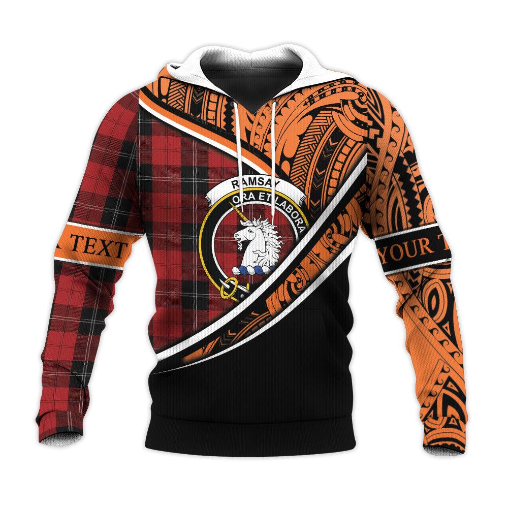 Printivon Ramsay Knitted Hoodie Pattern Polynesian Custom Text