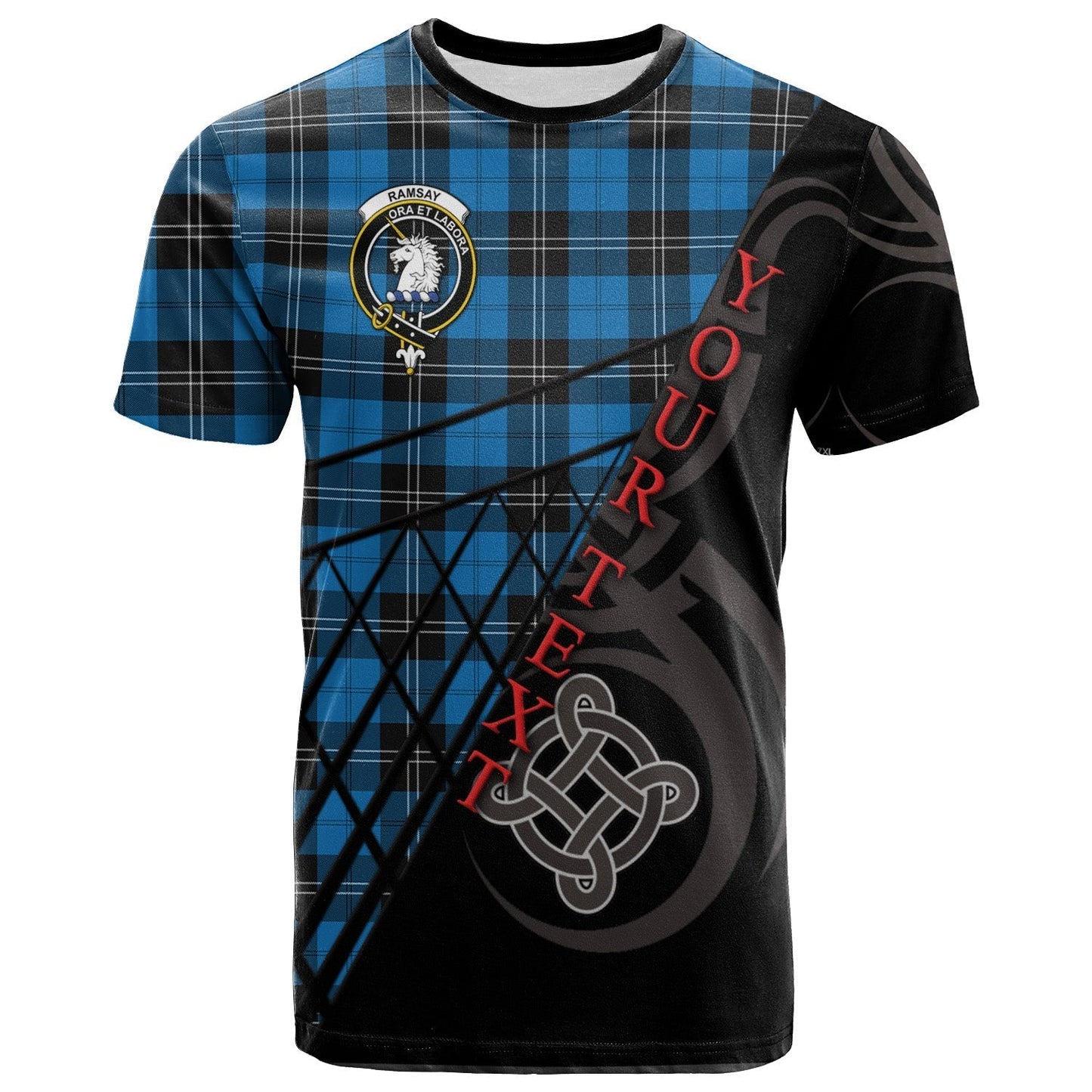 Printivon Ramsay Blue Ancient T Shirt Pattern Celtic 