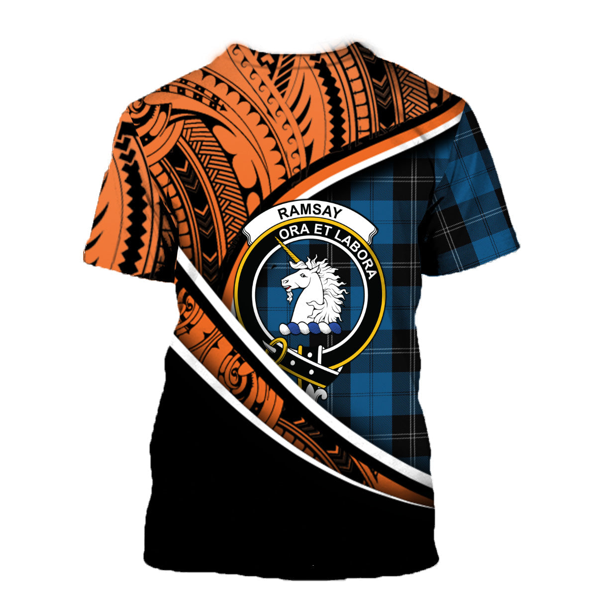Printivon Ramsay Blue Ancient T Shirt Pattern Polynesian