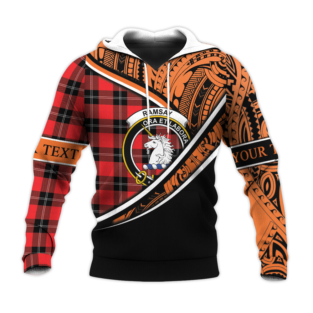 Printivon Ramsay Modern Knitted Hoodie Pattern Polynesian Custom Text