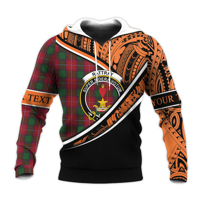 Printivon Rattray Knitted Hoodie Pattern Polynesian Custom Text