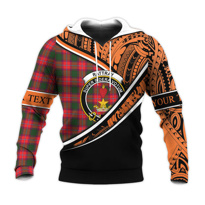 Printivon Rattray Modern Knitted Hoodie Pattern Polynesian Custom Text