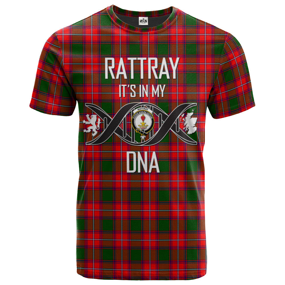 Printivon Rattray Modern Clan DNA In Me Tartan Crest T Shirt