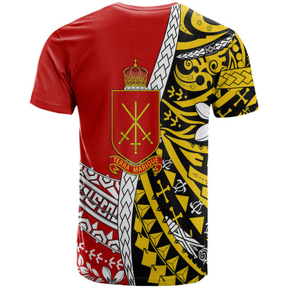 Tonga Terra Marique T Shirt Red Polynesian Minimalist Style