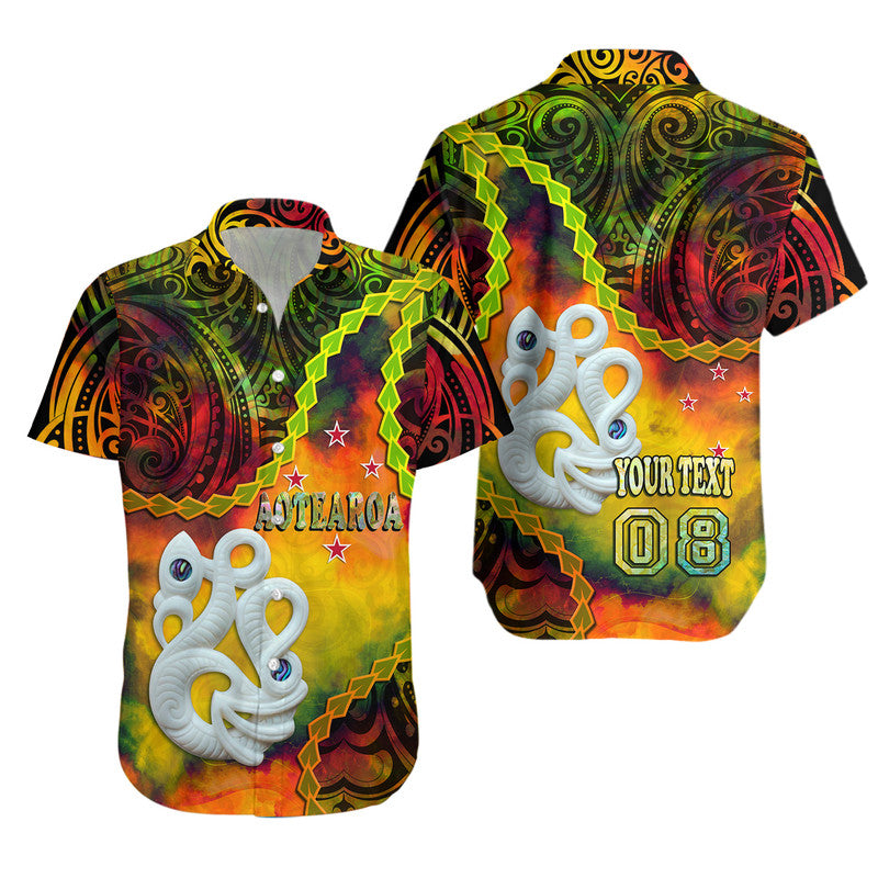 Custom Personalised New Zealand Maori Hawaiian Shirt Aotearoa Manaia Reggae Paua Shell
