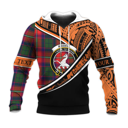 Printivon Riddell Knitted Hoodie Pattern Polynesian Custom Text