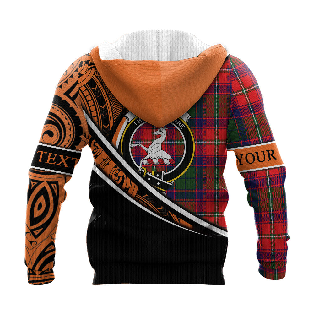 Printivon Riddell Knitted Hoodie Pattern Polynesian Custom Text