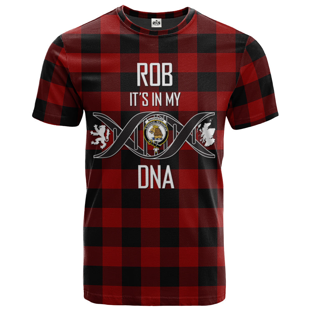 Printivon Rob Roy Macgregor Clan DNA In Me Tartan Crest T Shirt